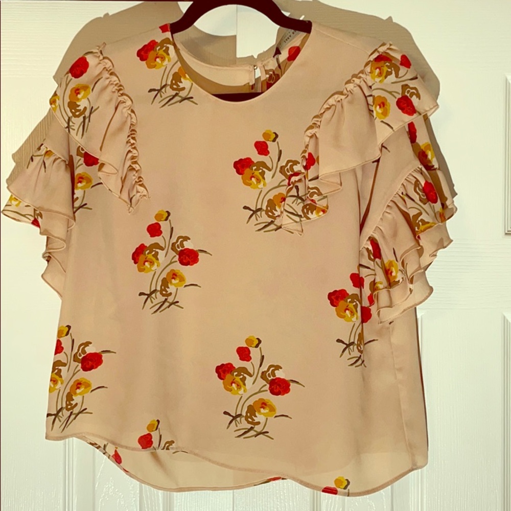 Zara floral blouse